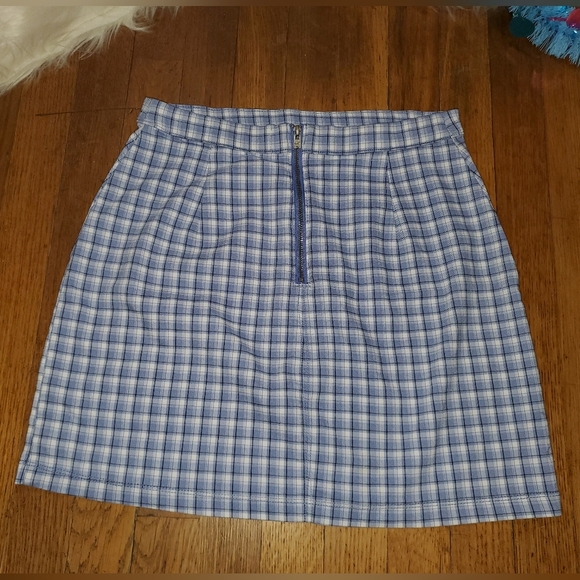 Hollister Blue and White Ultra High Rise Mini Skirt - Picture 3 of 7